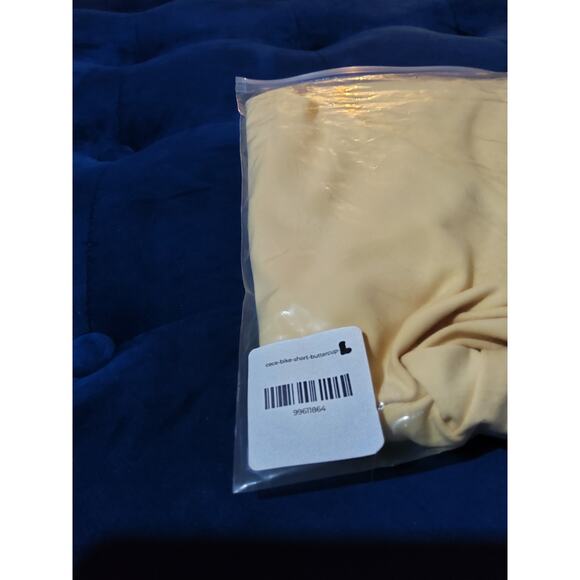 New Skatie Biker Cut Shorts Buttercup Size  L athletic gym casual Deigned Venice - Picture 9 of 9